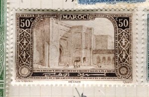 FRENCH MOROCCO; 1917 early pictorial issue Mint hinged 50c. value