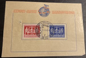 GERMANY # 584-585--USED*--SOUVENIR SHEET--FAIR-CANCEL--1948