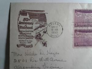 SCOTT # 858 FIRST DAY OF ISSUE ANNIVERSARY OF STATEHOOD  1939 NICE CACHE !!