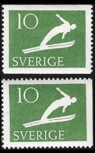Sweden 1953 Sc 444, 448 mh winter sports/skiing