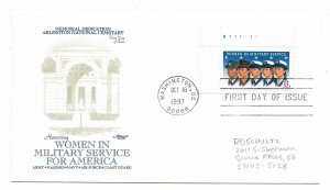 US 3174 32c Women in the Military pl # single on FDC Artmaster Cachet ECV $10.00