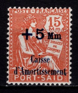 French PO in Port Said 1927 Sinking Fund, 15m + 5m [Unused]