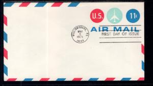 US UC43 Jet Postal Envelope U/A FDC VF