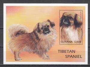 Guyana, Scott cat.3231. Tibetan Spainiel Dog s/sheet.