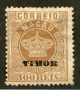 Timor, Scott #10, Unused, Hinged, with thin