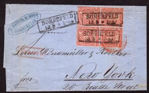 $Ship Cover 1870 file fold, eye appeal, Seotia Cunard?