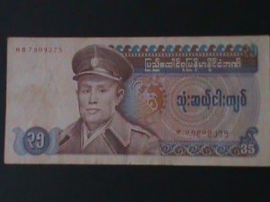 ​BURMA-UNION BANK-$35-KYATS-LT. UNCIR-VF-HARD TO FIND WE SHIP TO WORLDWIDE