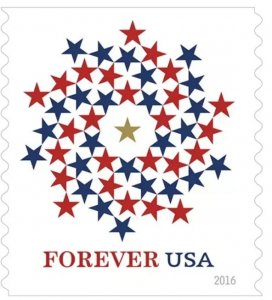 2016 Patriotic Spiral Stars Forever Stamps10 Booklets 100pcs