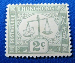 HONG KONG 1923  -  SCOTT # J2      MLH      (sm)