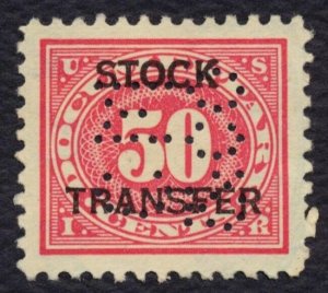 #RD9 50c Stock Transfer, Used [2] **ANY 5=FREE SHIPPING**