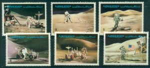 Ajman 1972 Mi#1267-1272 Apollo 15, Exploration of the Moon's Surface MLH