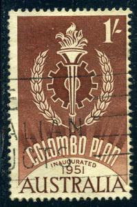 Australia - Scott #340 - 1sh - Colombo Plan Emblem - Used