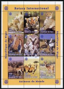 Niger Republic 1998 Animals of the World #1 perf sheetlet...