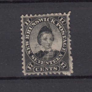 New Brunswick QV 1860 17c Black SG19 VFU BP9465