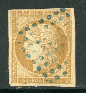 France Colonies 1877 General Issues 15¢ Bister Scott # 21 VFU D642