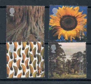 Great Britain Sc 1918-1921 2000 Tree & Leaf stamp set mint NH