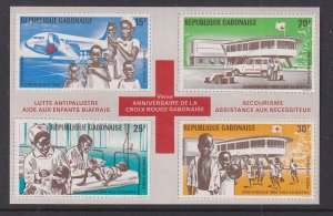 Gabon C86-C89 Red Cross Footnoted Souvenir Sheet MNH VF