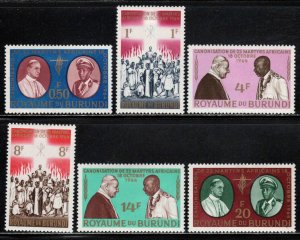 Burundi # 95-100 ~ Cplt Set of 6 ~ Unused, HM