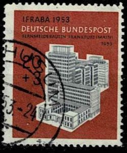 Germany 1953,Sc.#B333 used international Stamp exh. IFRABA 1953, Frankfurt/ M