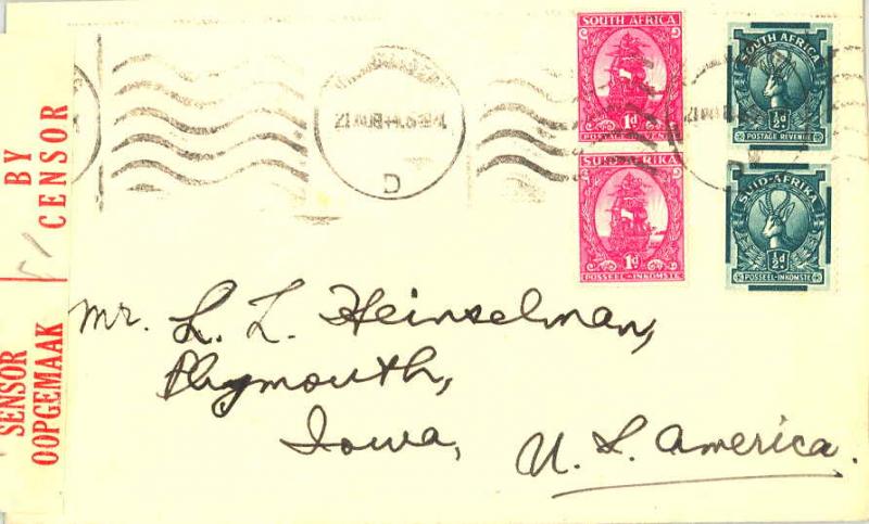 South Africa 1944 Postal History