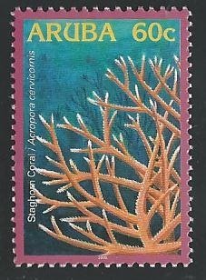 Aruba #272 60c Staghorn Coral ~ MNH