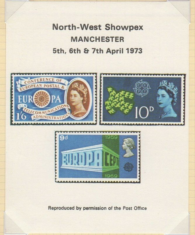 Great Britain Northwest SHOWPEX Manchester 1973 Souvenir Sheet -SR