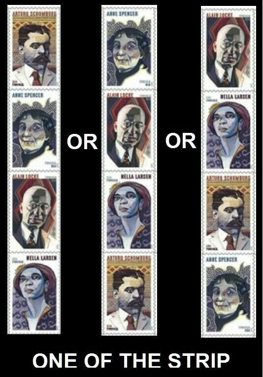 2020 US Stamp - Voice of the Harlem Renaissance - Strip 4  - SC# 5471-5474 