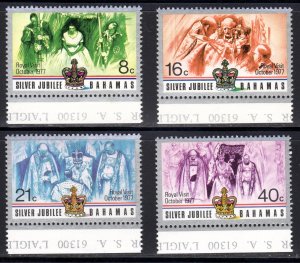 Bahamas 1977 Sc#412/415  SILVER JUBILEE QUEEN ELIZABETH II ovpt.ROYAL VISIT MNH