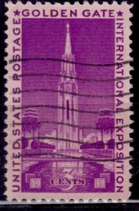 United States, 1939, Golden Gate Expo3c, sc#852, used