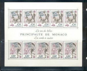 Monaco #1683a  (1989 Europa sheet of ten) VFMNH CV $27.50