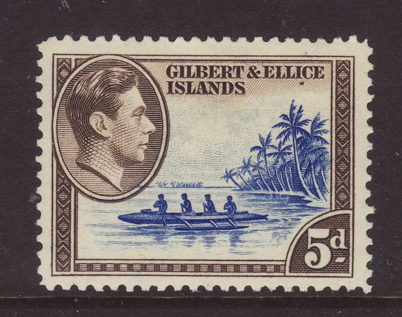 1939 Gilbert & Ellice Is 5d Mounted Mint SG49