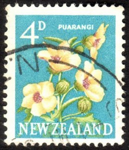 1960, New Zealand 4p, Used, Sc 338