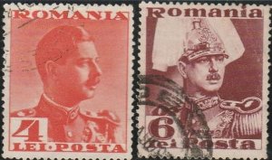 Romania, #451/453 Used  From 1935-40