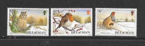 BIRDS - ISLE OF MAN #377-9  MNH