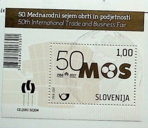 SLOVENIA Sc 1225 NH SOUVENIR SHEET OF 2017 - TRADE EXPO