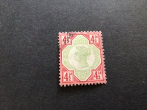 GB Queen Victoria 1887 4 & half penny stamps  A16554