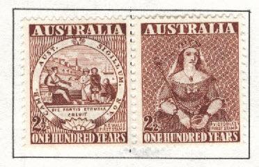 Australia Scott 228-229 = 229a MH* pair