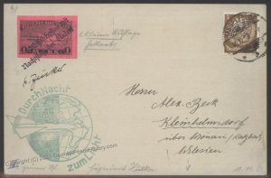Germany 1933  Zucker Autograph Message Rocket Mail Imperf Stamp Flown Cov 103404