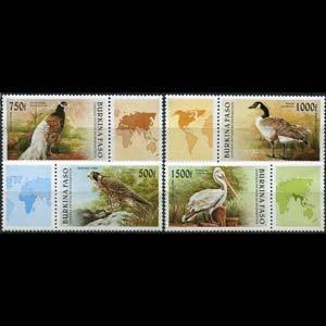 BURKINA FASO 1996 - Scott# 1087-90 Birds Set of 4 NH