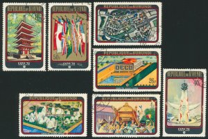 BURUNDI Sc 329-35 VF/CANCELED - 1970 EXPO '70 - Complete Set