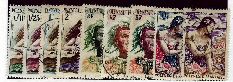 French Polynesia SC#182-190 Used F-VF...!!