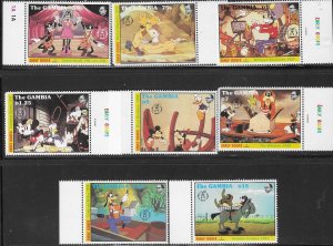 Gambia #1293-1300 Walt Disney's Goofy,60th Anniv. (MNH) CV $12.70