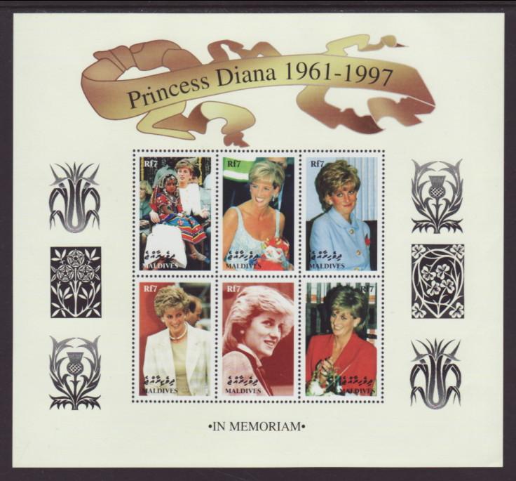 Maldives 2296 Princess Diana Souvenir Sheet MNH VF