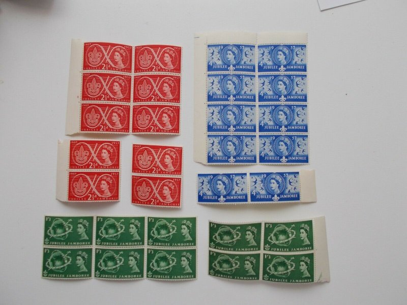 GB Wholesale Offer 1957 Scouts (SG 557-9) x 10 Sets Cat £60 U/M & FREE p&p