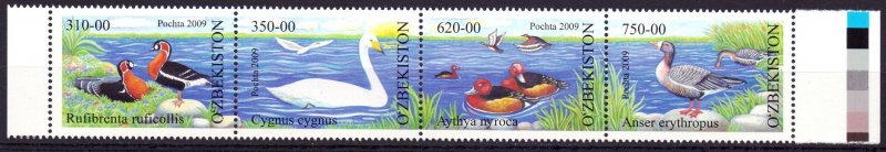 Uzbekistan. 2009. 807-10. Ducks fauna. MNH.