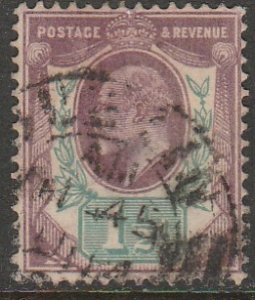 G.B. 129, 1½p KING EDWARD VII. Used. F. (308)