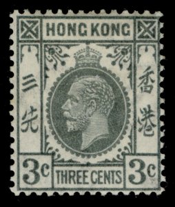 HONG KONG GV SG119, 3c grey, M MINT. Cat £15.