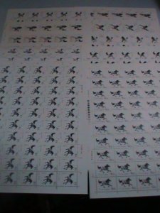 ​CHINA STAMPS: 1978 SC#1389-98 GALLOPING HORSE- HSU PEIHUNG COMPLETE SHEET SET