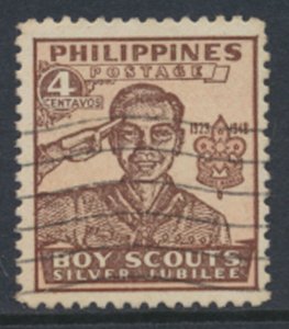 Philippines Sc# 529a   Used  Boy Scouts  perf 11½   see details & scans