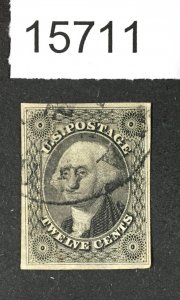 MOMEN: US STAMPS # 17 IMPERF USED $260 LOT #15711